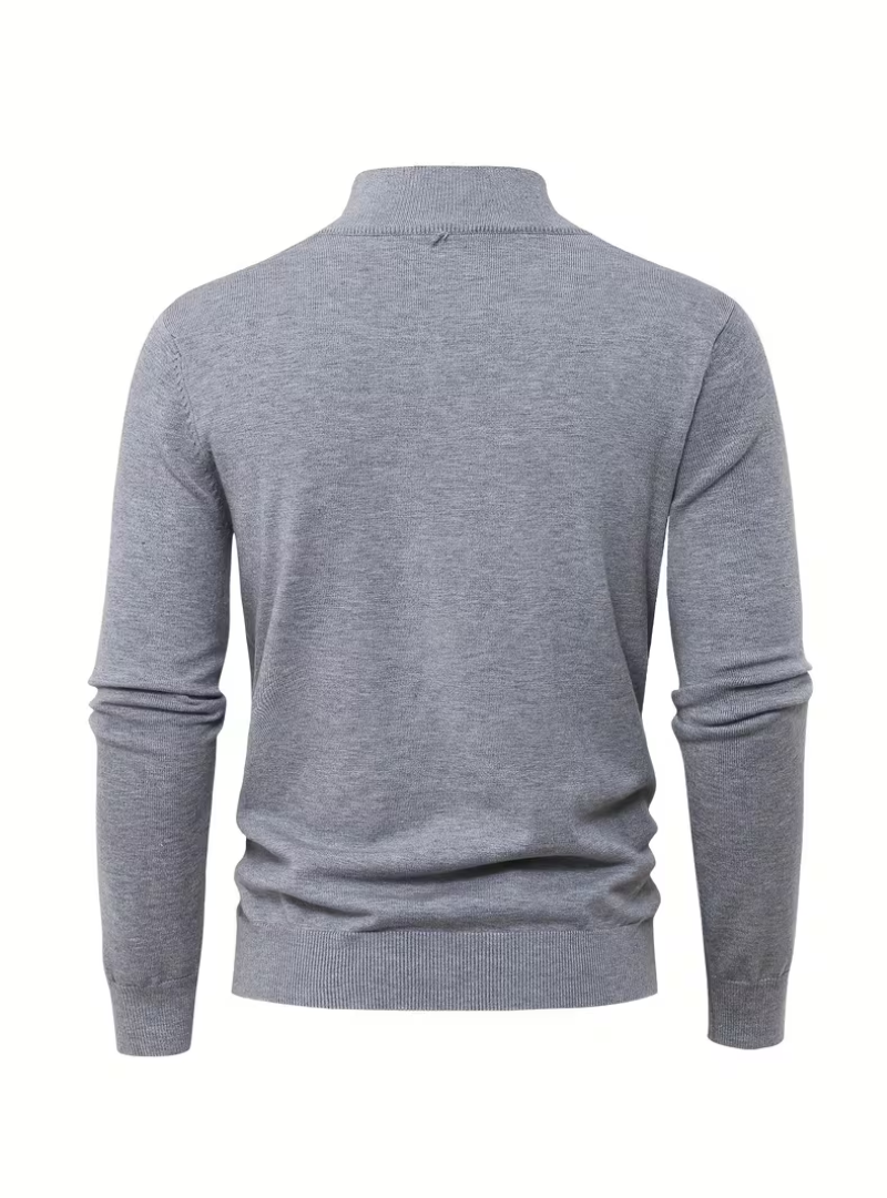Pull homme à col montant zippé