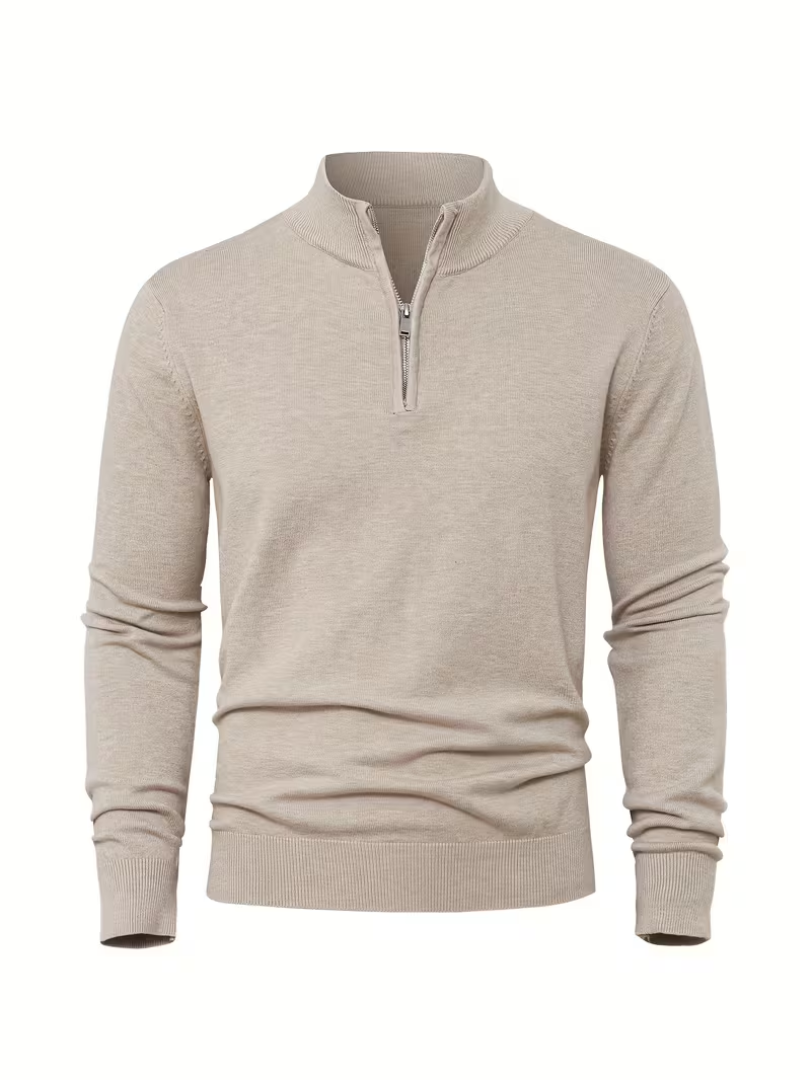 Pull homme à col montant zippé