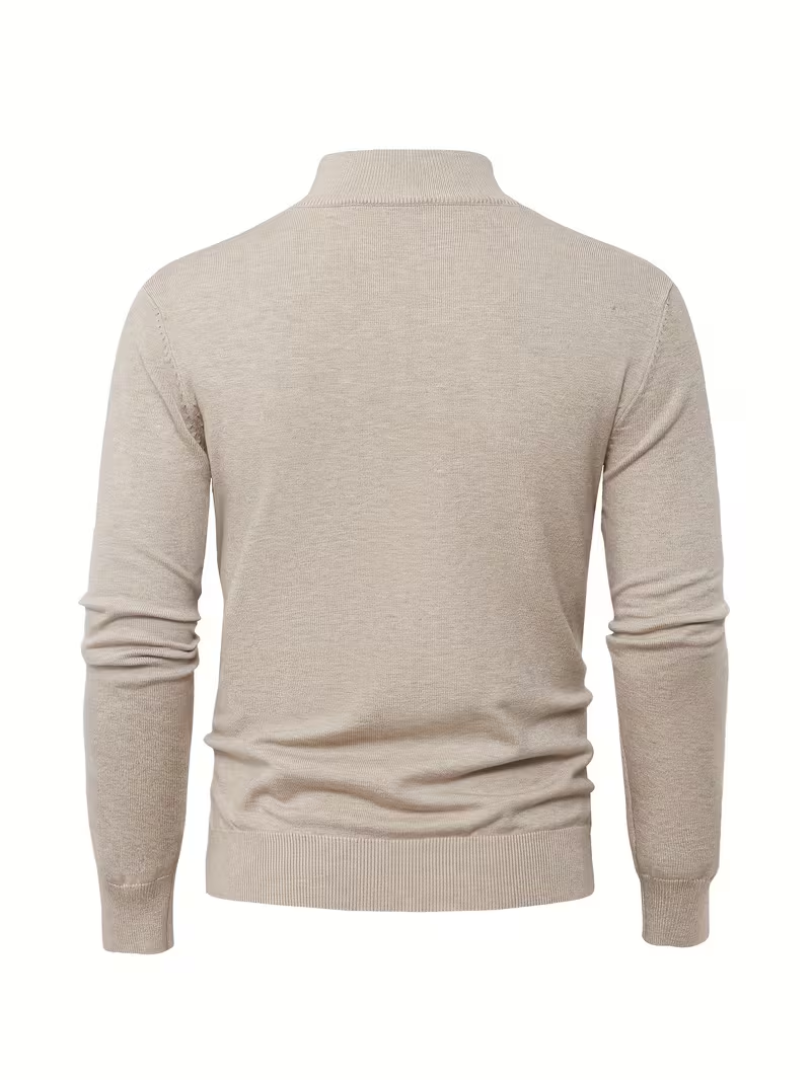 Pull homme à col montant zippé