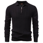 Pull Homme à Col Polo Zippé