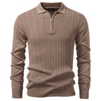 Pull Homme à Col Polo Zippé