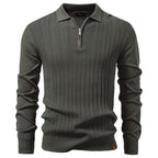 Pull Homme à Col Polo Zippé
