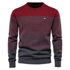 Pull homme à fines rayures