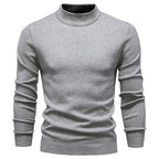 Pull homme ajusté col montant