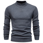 Pull homme ajusté col montant