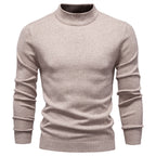 Pull homme ajusté col montant