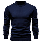Pull homme ajusté col montant