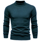 Pull homme ajusté col montant