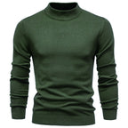 Pull homme ajusté col montant
