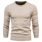 Pull homme ajusté col rond