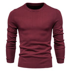 Pull homme ajusté col rond