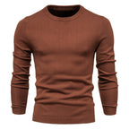 Pull homme ajusté col rond