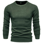 Pull homme ajusté col rond