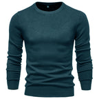 Pull homme ajusté col rond