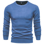 Pull homme ajusté col rond