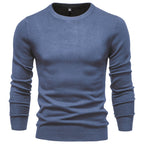 Pull homme ajusté col rond