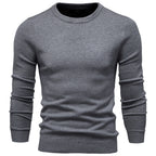 Pull homme ajusté col rond