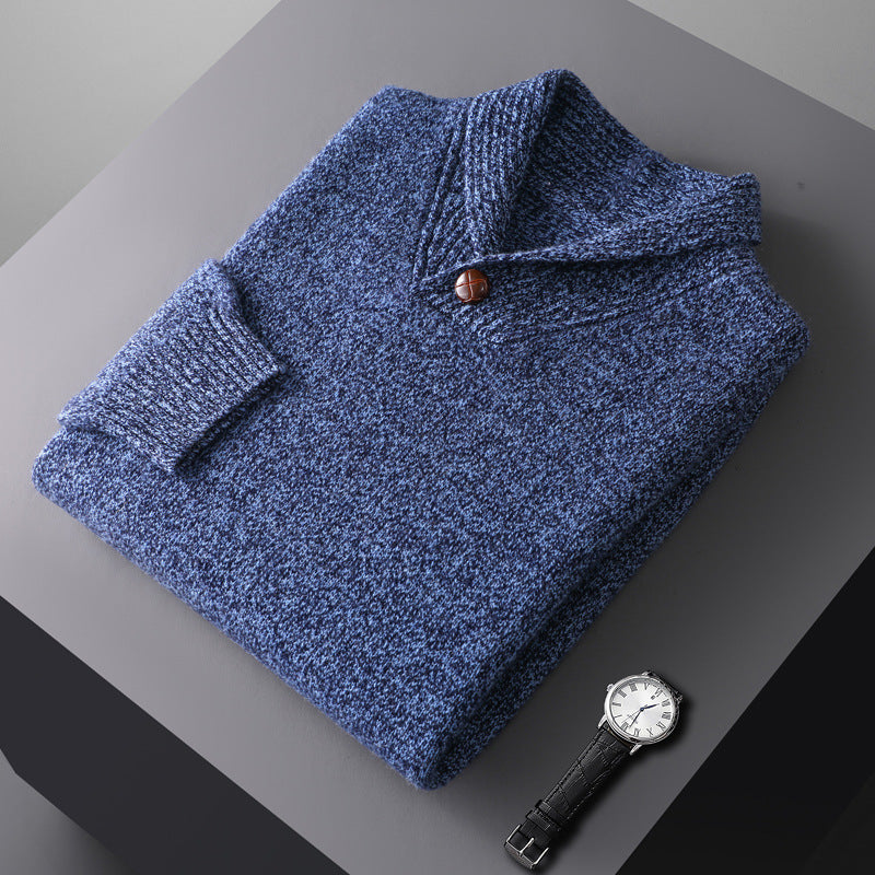 Pull homme Bouton au col