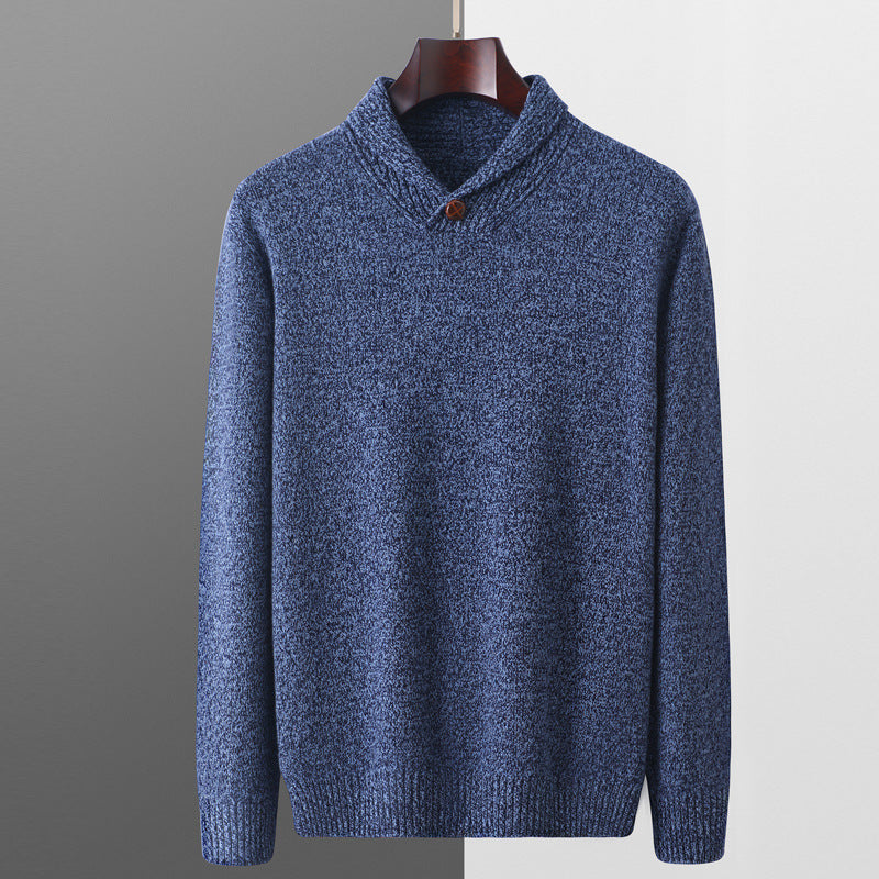 Pull homme Bouton au col
