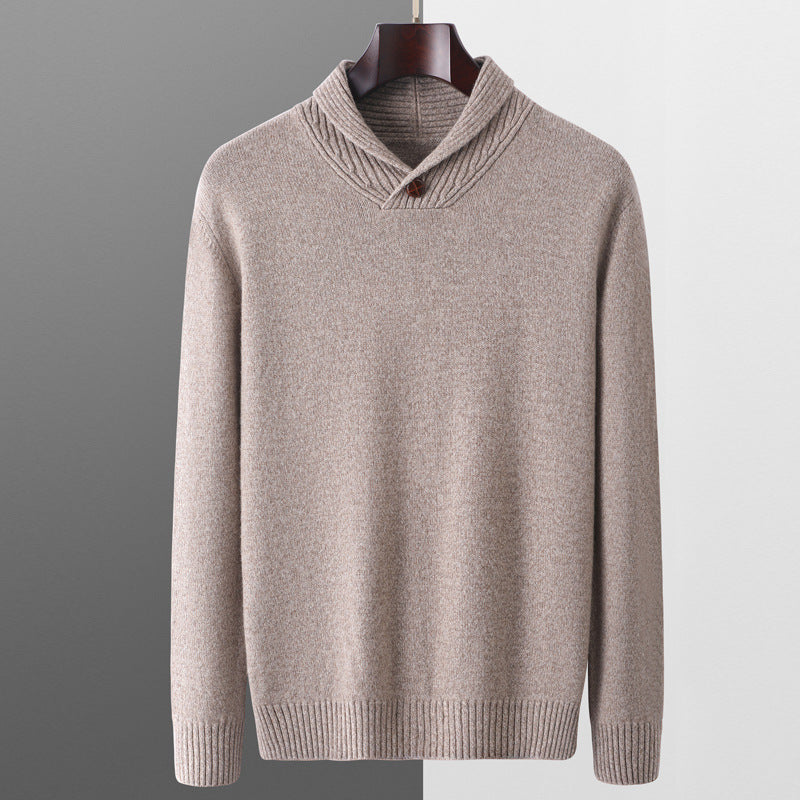 Pull homme Bouton au col