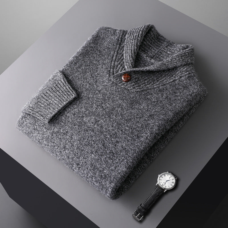 Pull homme Bouton au col