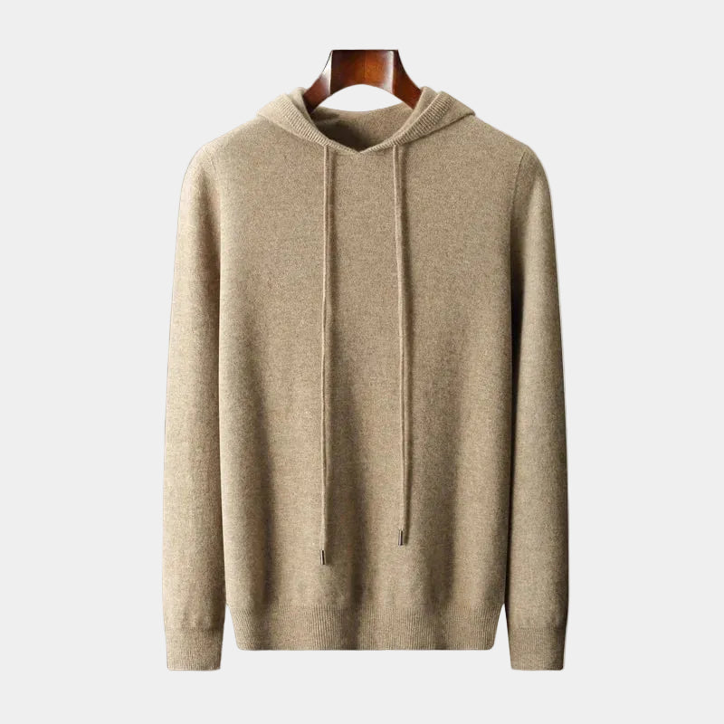 Pull homme capuche maille