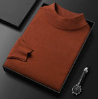 Pull homme col montant classique