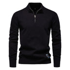 Pull homme col montant demi-zip