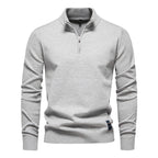 Pull homme col montant demi-zip