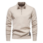 Pull homme col montant demi-zip