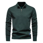 Pull homme col montant demi-zip