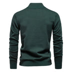 Pull homme col montant demi-zip