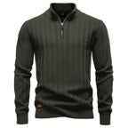 Pull homme col montant texturé