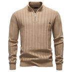 Pull homme col montant texturé