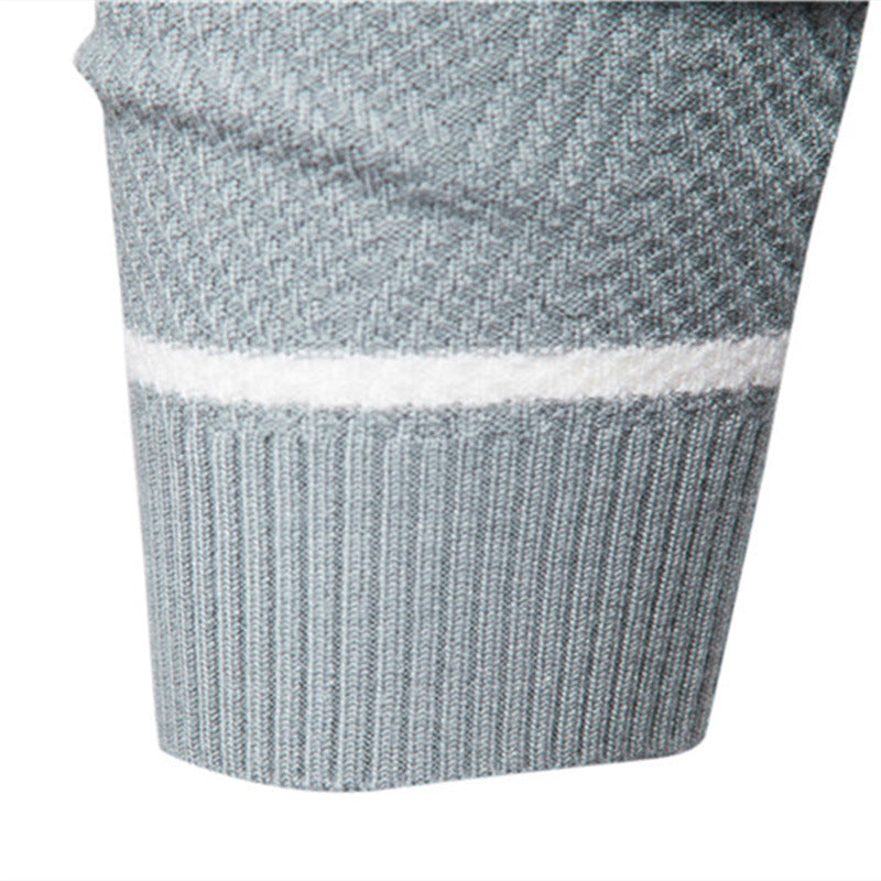 Pull homme col rond rayé