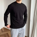 Pull homme col rond texturé