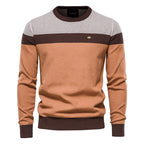 Pull homme colorblock col rond