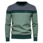 Pull homme colorblock col rond