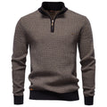 Pull homme demi-zip à motifs