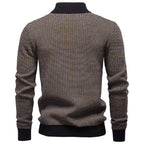 Pull homme demi-zip à motifs