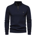 Pull homme demi-zip côtelé