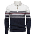 Pull homme demi-zip jacquard
