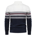 Pull homme demi-zip jacquard
