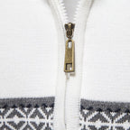 Pull homme demi-zip jacquard