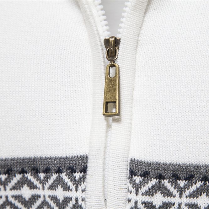 Pull homme demi-zip jacquard