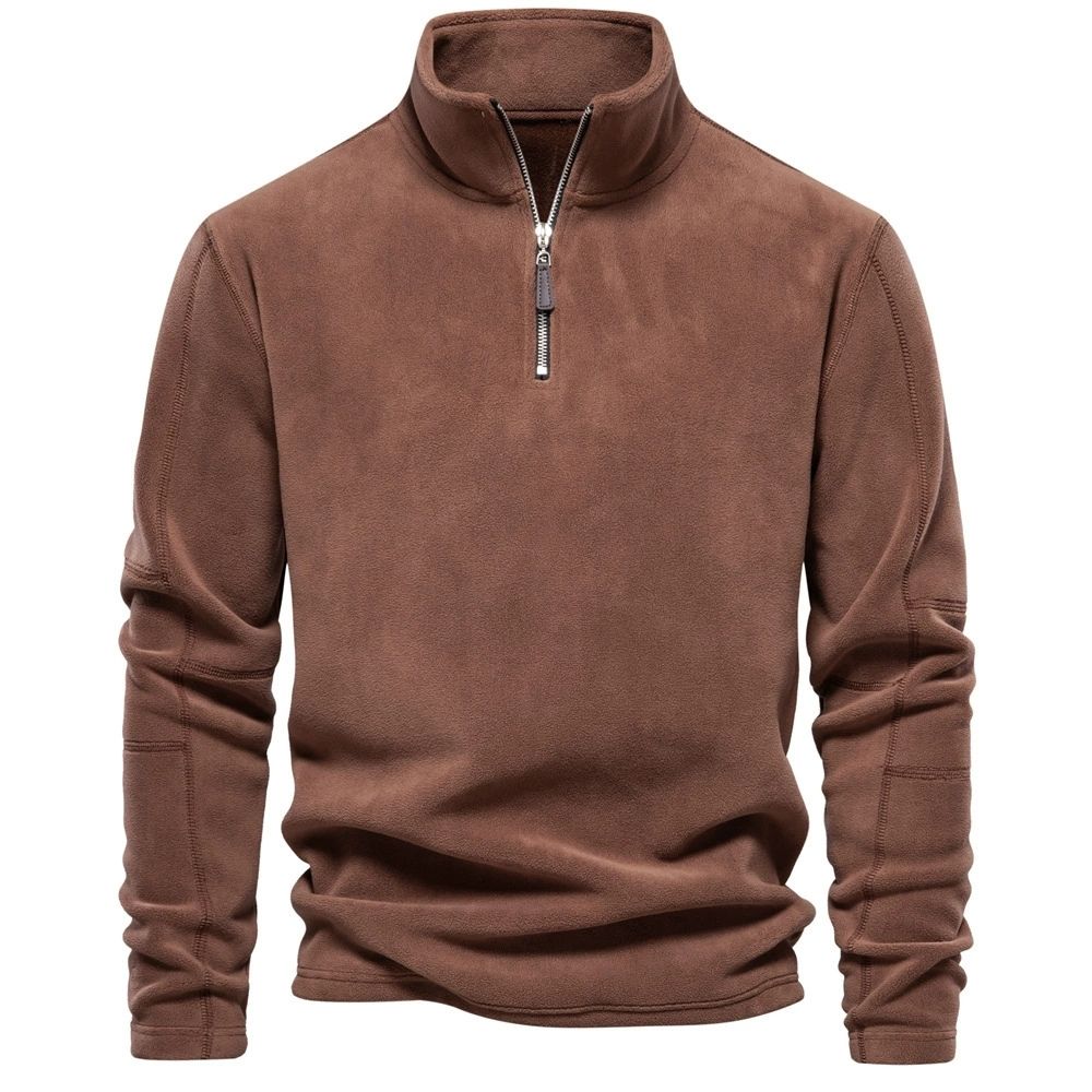 Pull homme demi-zip texturé