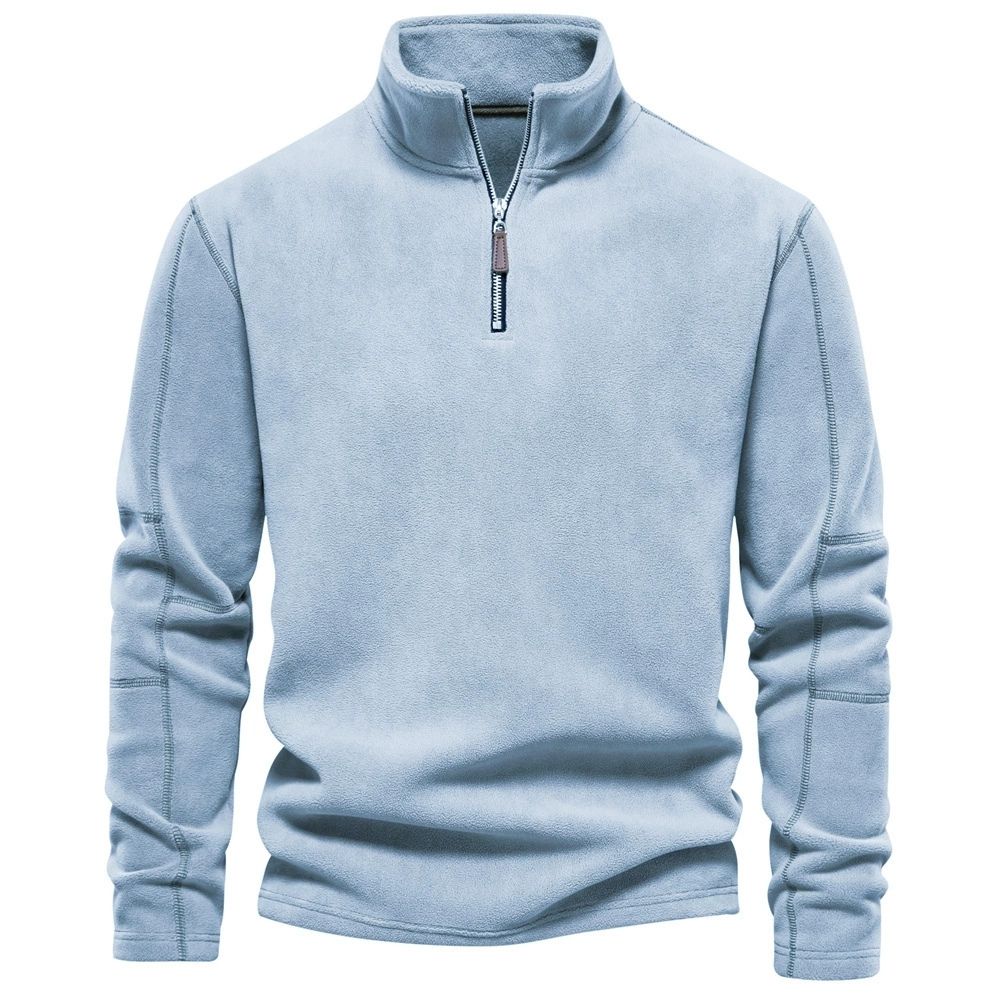Pull homme demi-zip texturé