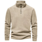 Pull homme demi-zip texturé