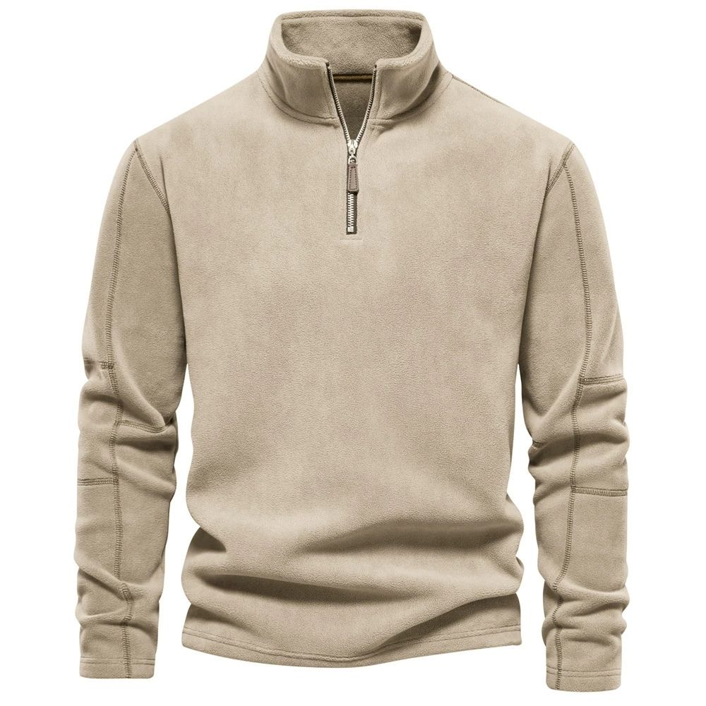 Pull homme demi-zip texturé