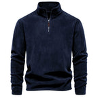 Pull homme demi-zip texturé